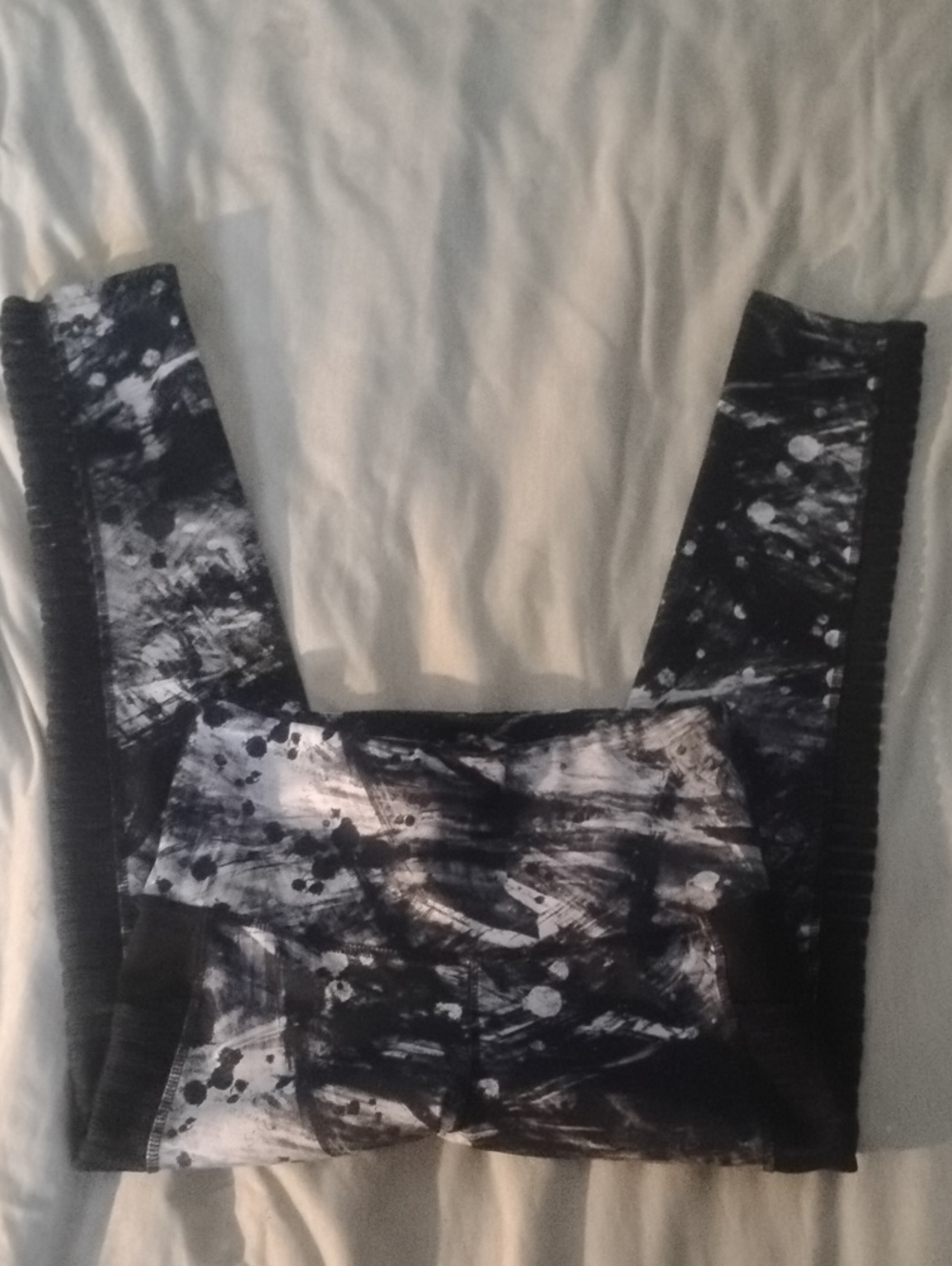 TKO Black & White Marble Splash Leggings